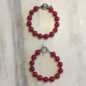 Ruby and silver Bracelets